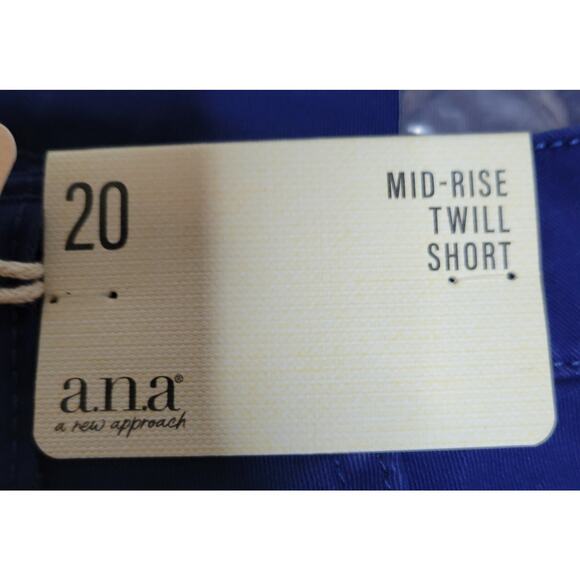 Lot of 3 A.N.A Twill Mid Rise Shorts 5" Inseam Tan Desert Sage Navy Women Sze 20 - Picture 3 of 7